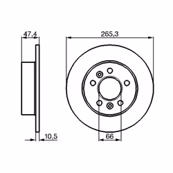 Disque de frein BOSCH 0 986 478 305 arrière, plein, 1 pièce - Vue supplémentaire 7
