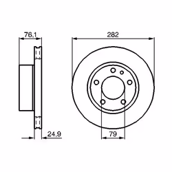 Disque de frein BOSCH 0 986 478 217 avant, ventilé, à haute teneur en carbone, 1 pièce