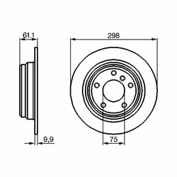 Disque de frein BOSCH 0 986 478 425 arrière, plein, à haute teneur en carbone, 1 pièce - Vue supplémentaire 7