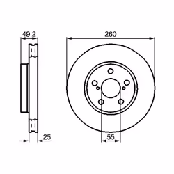 Disque de frein BOSCH 0 986 478 451 avant, ventilé, 1 pièce - Vue supplémentaire 5