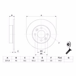 Disque de frein BOSCH 0 986 478 273, avant, plein, 1 pièce - Vue supplémentaire 7