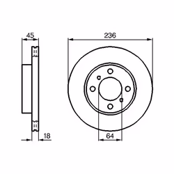 Disque de frein BOSCH 0 986 478 572 avant, ventilé, 1 pièce