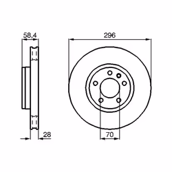 Disque de frein BOSCH 0 986 478 593 avant, ventilé, à haute teneur en carbone, 1 pièce - Vue supplémentaire 7