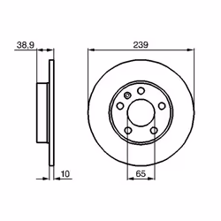 Disque de frein BOSCH 0 986 478 894 arrière, plein, 1 pièce - Vue supplémentaire 3