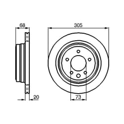 Disque de frein BOSCH 0 986 478 660 arrière, ventilé, 1 pièce