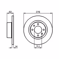 Disque de frein BOSCH 0 986 478 981 arrière, plein, 1 pièce - Vue supplémentaire 7