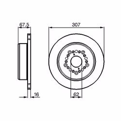 Disque de frein BOSCH 0 986 479 023 arrière, ventilé, 1 pièce - Vue supplémentaire 3