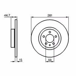 Disque de frein BOSCH 0 986 478 668 avant, plein, 1 pièce