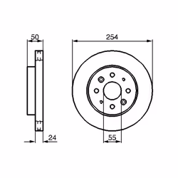 Disque de frein BOSCH 0 986 479 231 avant, ventilé, 1 pièce