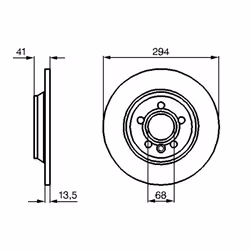 Disque de frein BOSCH 0 986 478 569 arrière, plein, 1 pièce - Vue supplémentaire 7