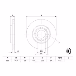 Disque de frein BOSCH 0 986 478 621, avant, ventilé , 1 pièce - Vue supplémentaire 7