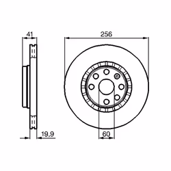 Disque de frein BOSCH 0 986 478 535 avant, ventilé, 1 pièce