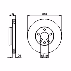 Disque de frein BOSCH 0 986 478 296 avant, ventilé, à haute teneur en carbone, 1 pièce - Vue supplémentaire 7