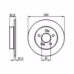 Disque de frein BOSCH 0 986 478 758 arrière, plein, 1 pièce - Vue supplémentaire 7