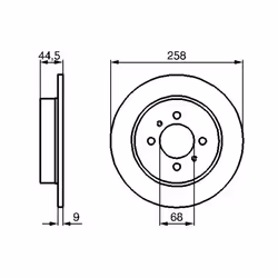 Disque de frein BOSCH 0 986 478 836 arrière, plein, 1 pièce