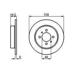 Disque de frein BOSCH 0 986 478 836 arrière, plein, 1 pièce