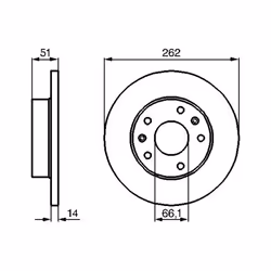 Disque de frein BOSCH 0 986 478 991 avant, plein, 1 pièce