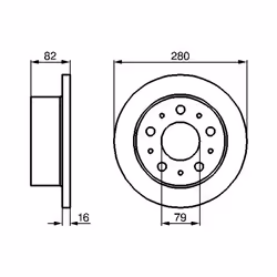 Disque de frein BOSCH 0 986 479 066 arrière, plein, 1 pièce - Vue supplémentaire 7
