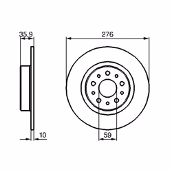 Disque de frein BOSCH 0 986 479 120 arrière, plein, 1 pièce - Vue supplémentaire 5