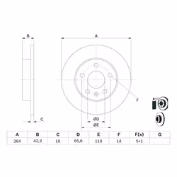 Disque de frein BOSCH 0 986 478 884 arrière, plein, 1 pièce - Vue supplémentaire 7