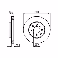 Disque de frein BOSCH 0 986 479 226 avant, ventilé, 1 pièce