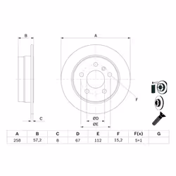Disque de frein BOSCH 0 986 479 235 arrière, plein, 1 pièce - Vue supplémentaire 7