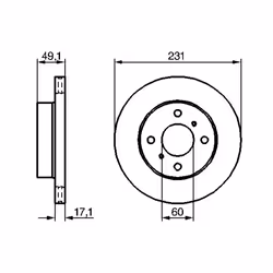 Disque de frein BOSCH 0 986 479 241 avant, ventilé, 1 pièce - Vue supplémentaire 7