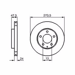 Disque de frein BOSCH 0 986 479 034 avant, ventilé, 1 pièce - Vue supplémentaire 7