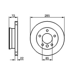 Disque de frein BOSCH 0 986 479 212 avant, ventilé, à haute teneur en carbone, 1 pièce
