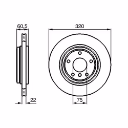 Disque de frein BOSCH 0 986 478 975 arrière, ventilé, à haute teneur en carbone, 1 pièce - Vue supplémentaire 7