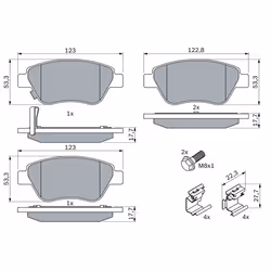 Jeu de plaquettes de frein BOSCH 0 986 494 092, avant - Vue supplémentaire 6