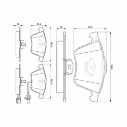 Jeu de plaquettes de frein BOSCH 0 986 494 103, avant - Vue supplémentaire 6