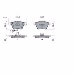 Jeu de plaquettes de frein BOSCH 0 986 494 104, avant - Vue supplémentaire 6