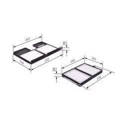 Filtre d'habitacle (filtre à pollen) BOSCH 1 987 432 159 - Vue supplémentaire 7