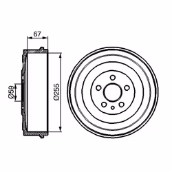 Tambour de frein BOSCH 0 986 477 144