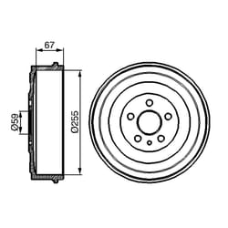 Tambour de frein BOSCH 0 986 477 144
