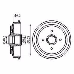 Tambour de frein BOSCH 0 986 477 149
