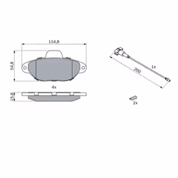 Jeu de plaquettes de frein BOSCH 0 986 494 115, avant - Vue supplémentaire 6