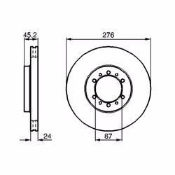 Disque de frein BOSCH 0 986 478 844 avant, ventilé, 1 pièce - Vue supplémentaire 7