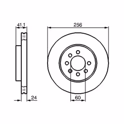 Disque de frein BOSCH 0 986 478 286 avant, ventilé, 1 pièce