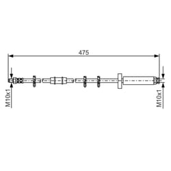 Flexible de frein BOSCH 1 987 476 329