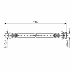 Flexible de frein BOSCH 1 987 476 347