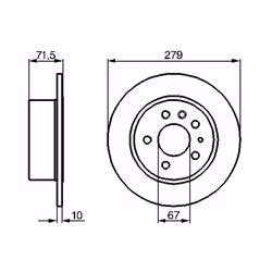 Disque de frein BOSCH 0 986 478 199, arrière, plein, 1 pièce - Vue supplémentaire 7