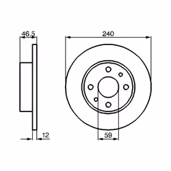 Disque de frein BOSCH 0 986 478 353 avant, plein, 1 pièce