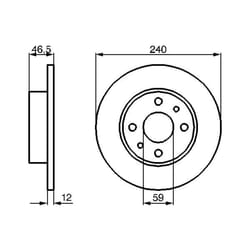 Disque de frein BOSCH 0 986 478 353 avant, plein, 1 pièce