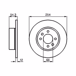Disque de frein BOSCH 0 986 478 390 arrière, plein, 1 pièce - Vue supplémentaire 3