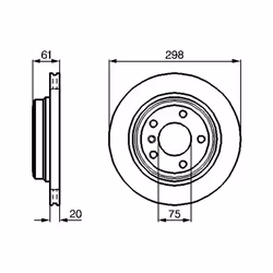 Disque de frein BOSCH 0 986 478 426 arrière, ventilé, à haute teneur en carbone, 1 pièce - Vue supplémentaire 7