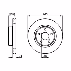 Disque de frein BOSCH 0 986 478 293 avant, ventilé, 1 pièce