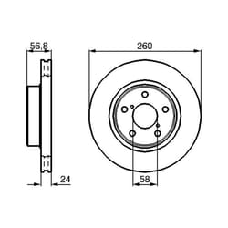 Disque de frein BOSCH 0 986 478 293 avant, ventilé, 1 pièce