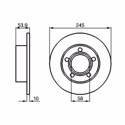 Disque de frein BOSCH 0 986 478 461 arrière, plein, 1 pièce